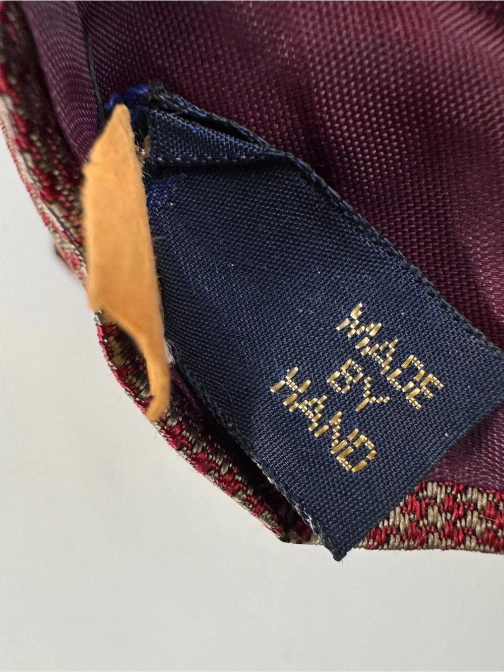 Vintage Polo Ralph Lauren Houndstooth Plaid Micro Duck Motif Tie Old Money